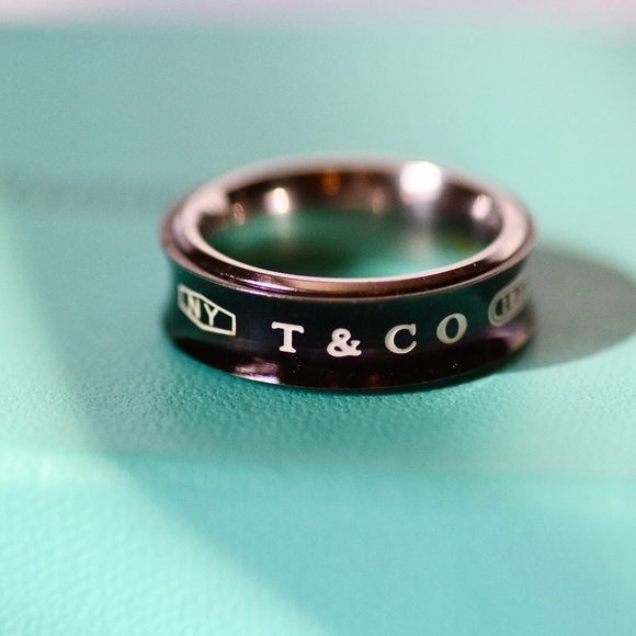 Tiffany & Co. Other - Tiffany and Co. Silver and Titanium 1837 Ring Size 10